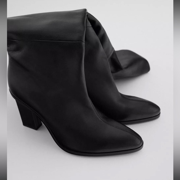 NWT Zara Slouchy Knee-High Boots Sz 9 - Picture 3 of 13